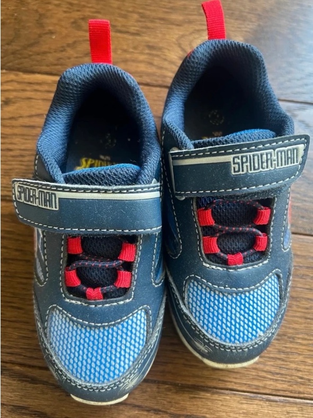 Marvel Spider-Man Navy, Light Blue and Red Kids Light-up Sneakers